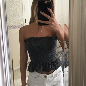 smocked tube top